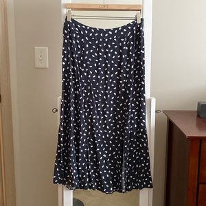 LOFT Navy Midi Skirt